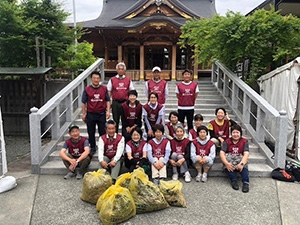 富知六所浅間神社（三日市浅間神社）清掃