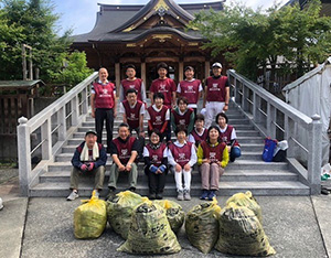 富知六所浅間神社（三日市浅間神社）清掃